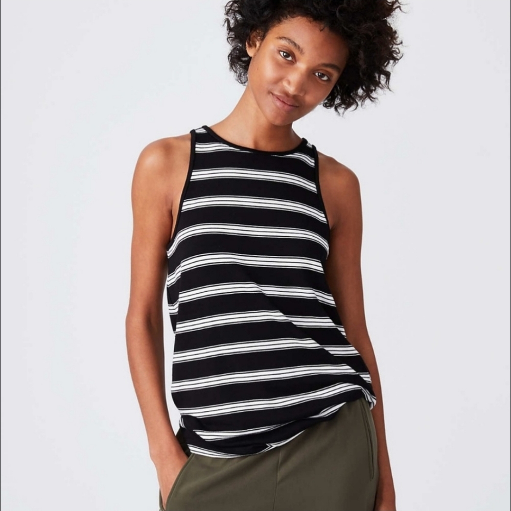 Lou & Grey Signaturesoft striped tunic tank